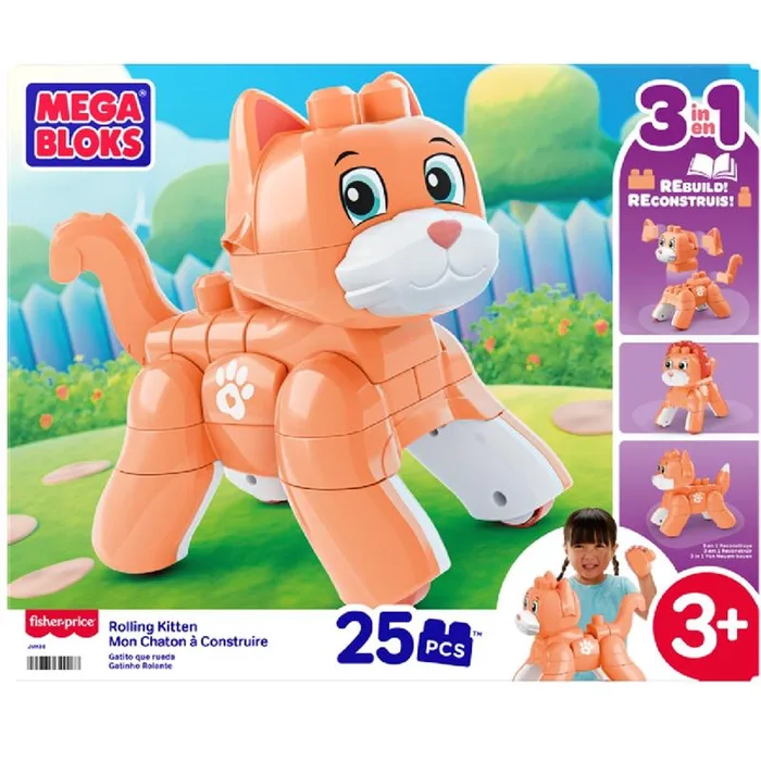 Mega Bloks Rolling Kitten Building Set