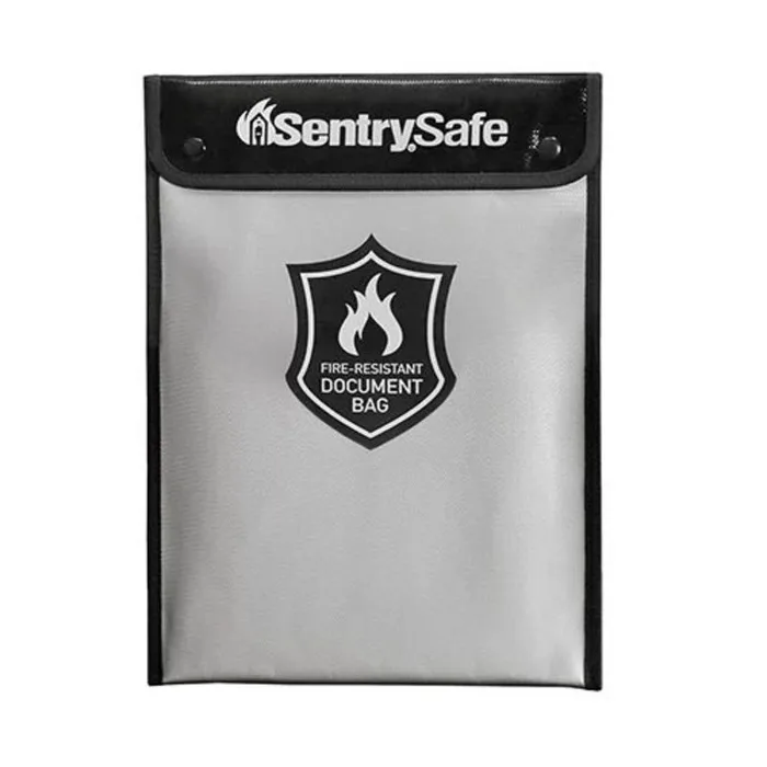 Sentry Safe 0.1 cu ft Black/Gray Fire-Resistant Bag