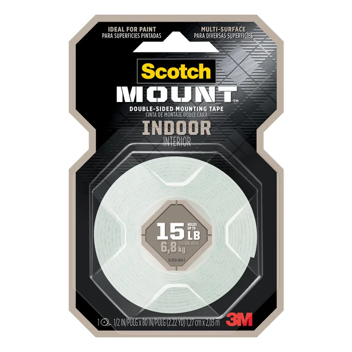 3M Scotch-Mount 80 in. L X 1/2 in. W Double-Sided Mounting Tape (Pack of 6)