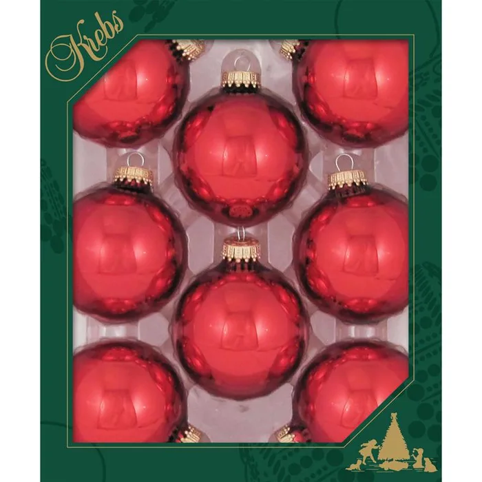 Christmas by Krebs Christmas Red Ball Ornament (Pack of 12)