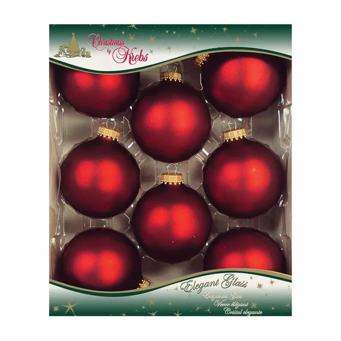 Christmas by Krebs Red Velvet Ball Ornament (Pack of 12)