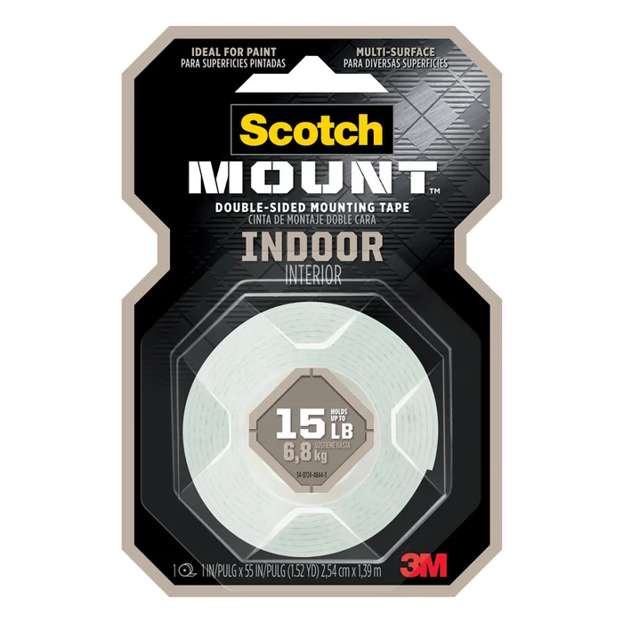 3M Scotch-Mount 55 in. L X 1 in. W Double-Sided Mounting Tape (Pack of 6)