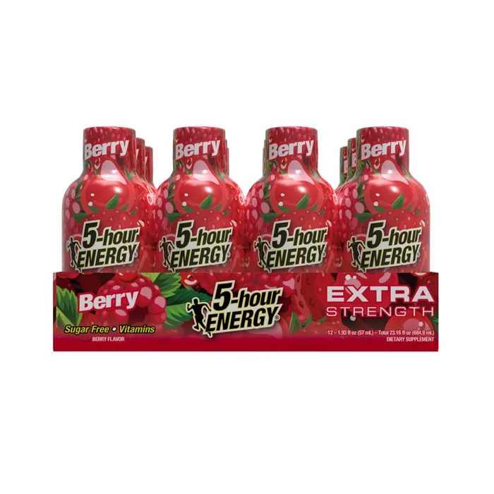 5-hour Energy Extra Strength Sugar Free Berry Energy Shot 1.93 fl. oz. (Pack of 12)