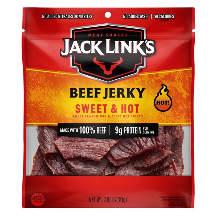 Jack Link's Sweet & Hot Beef Jerky 2.85 oz Pegged (Pack of 8)