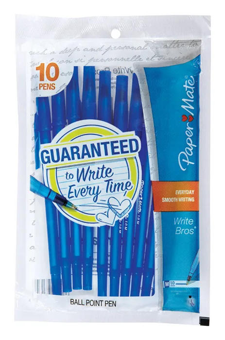 Paper Mate Write Bros Blue Ball Point Pen 10 pk (Pack of 12)