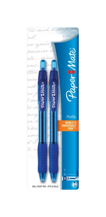 Paper Mate Profile Blue Retractable Ball Point Pen 2 pk (Pack of 6)