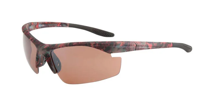 Piranha Camo Program Sunglasses Unisex Camo Frame Brown Lens (Pack of 6)