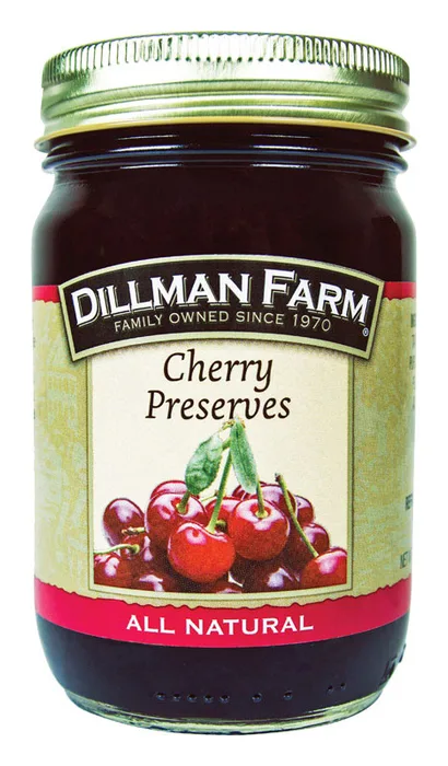 Dillman Farm All Natural Cherry Preserves 16 oz Jar (Pack of 6)