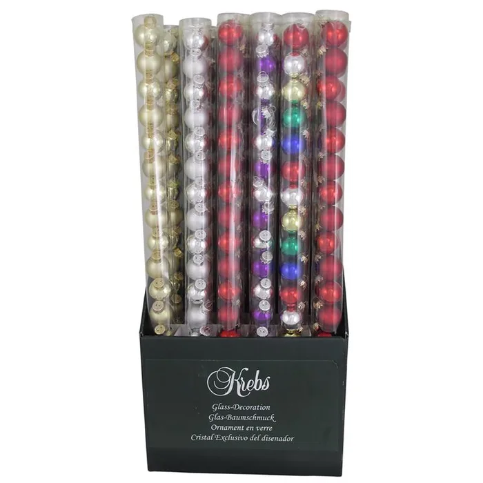 Christmas by Krebs Assorted Ball Tube Ornament (Pack of 18)
