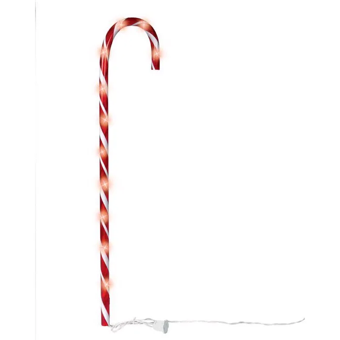 Celebrations Clear Lighted Candy Cane 27 in. Pathway Decor (Pack of 24)