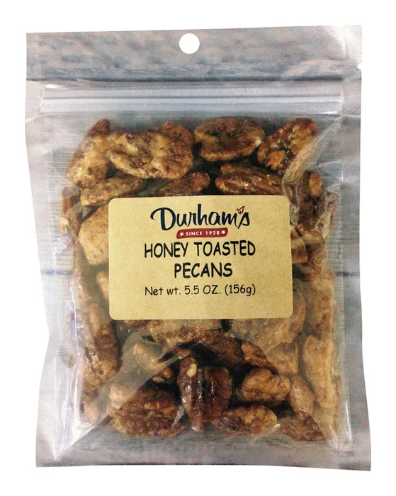 Durhams Honey Toasted Pecans 5.5 oz Bagged (Pack of 12)