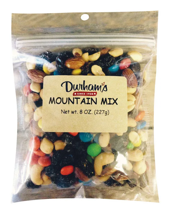 Durhams Nuts, Raisins, Chocolate Trail Mix 8 oz Bagged (Pack of 12)
