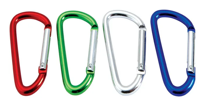 Home Plus Aluminum Assorted D Carabiner (Pack of 40)