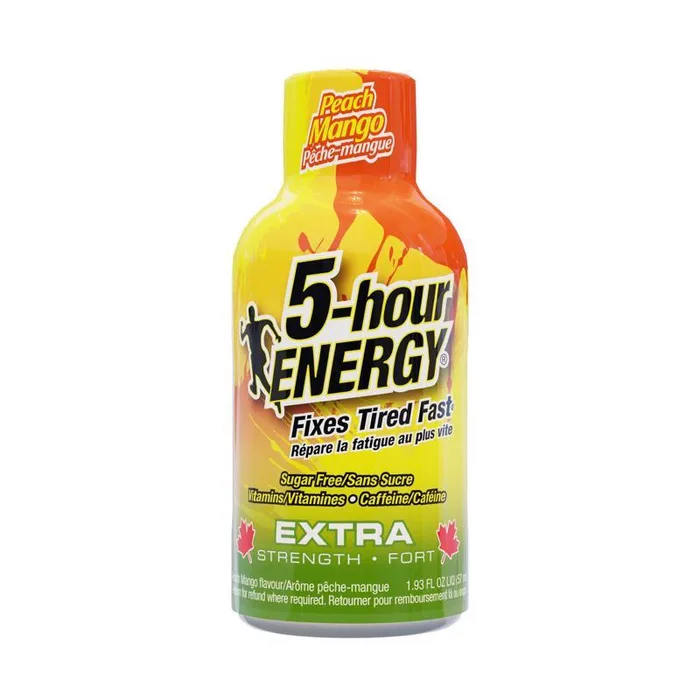 5-hour Energy Extra Strength Sugar Free Peach Mango Energy Shot 1.93 fl. oz. (Pack of 12)