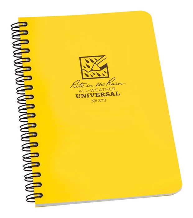 Rite in the Rain All-Weather 4-5/8 in. W X 7 in. L Spiral Yellow Notebook (Pack of 6)