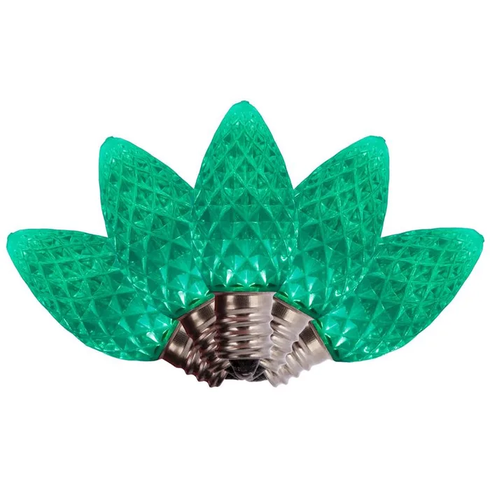 Holiday Bright Lights LED C7 Green 25 ct Replacement Christmas Light Bulbs