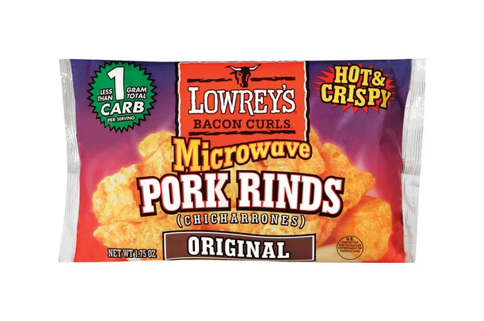 Lowrey's Bacon Microwave Pork Rinds 1.75 oz Bagged (Pack of 18)