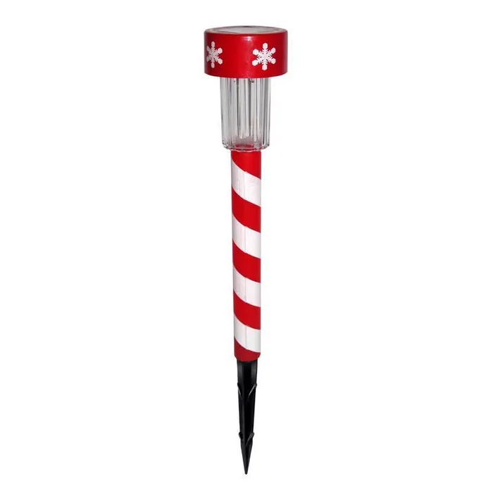 Sylvania LED Cool White Solar Powered Lighted Candy Cane Stake 14 in. Pathway Decor (Pack of 48)