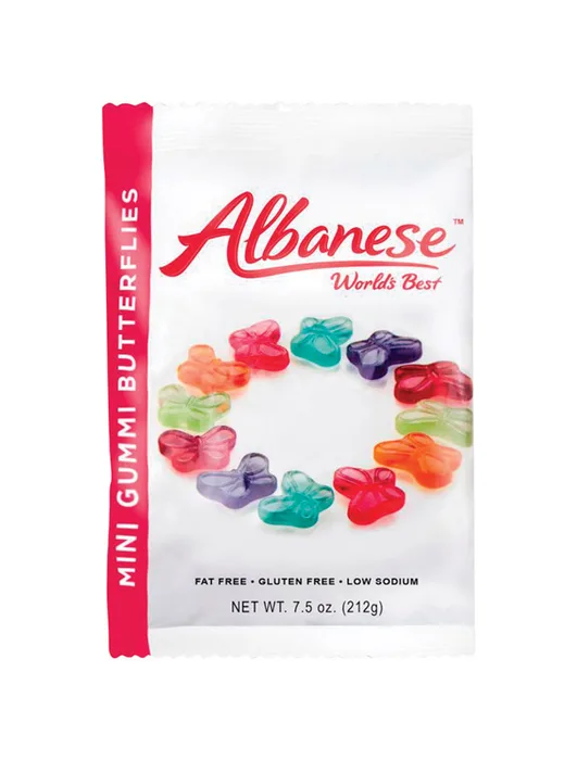 Albanese Assorted Gummy Butterflies Candy 7.5 oz (Pack of 12)