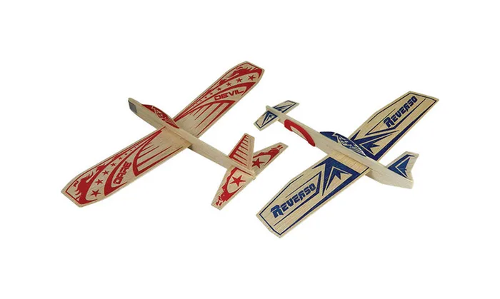 Guillow's Super Hero Glider Plane Natural 2 pc (Pack of 12)