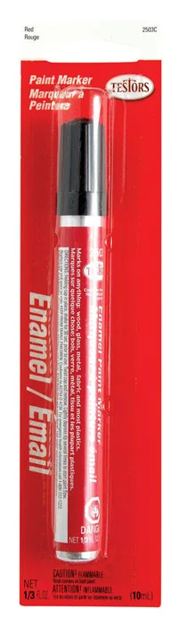 Testors Gloss Red Enamel Paint Marker 0.3 oz (Pack of 6)