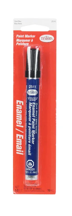 Testors Gloss Dark Blue Enamel Paint Marker 0.3 oz (Pack of 6)