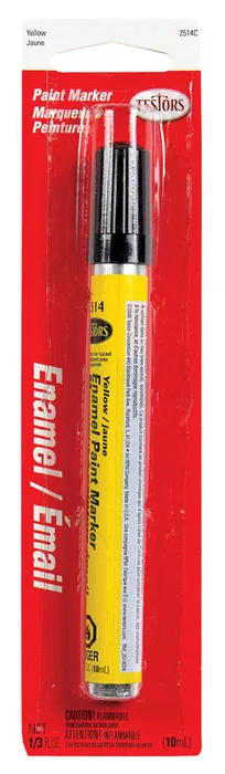 Testors Gloss Yellow Enamel Paint Marker 0.3 oz (Pack of 6)