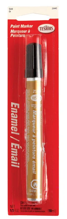 Testors Metallic Gold Enamel Paint Marker 0.3 oz (Pack of 6)