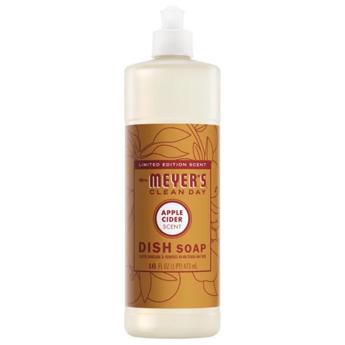 Mrs. Meyer's Clean Day Apple Cider Scent Liquid Dish Soap 16 oz 1 pk (Pack of 6)