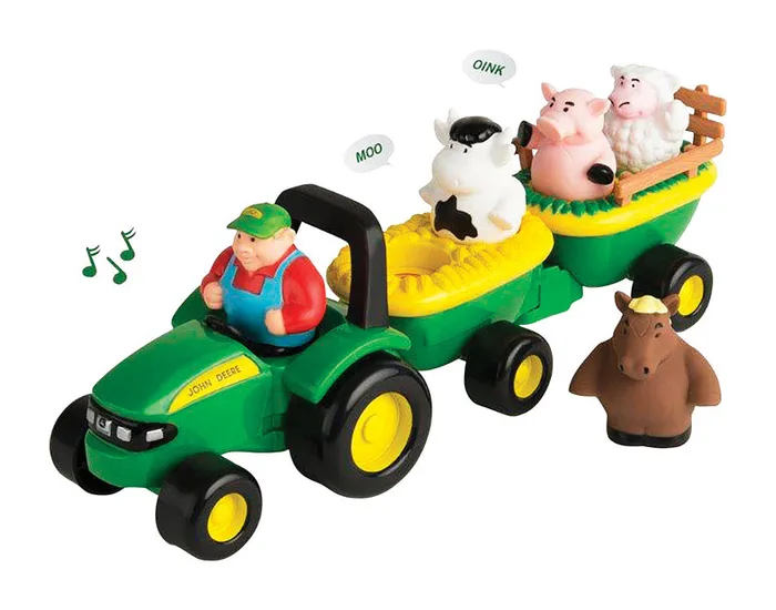 TOMY John Deere Toy Green/Yellow 5 pc