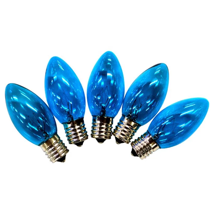 Holiday Bright Lights Incandescent C9 Blue 25 ct Replacement Christmas Light Bulbs 0.08 ft.