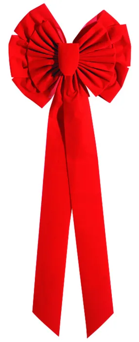 Holiday Trims Red 13 Loop Christmas Bow 18 in. (Pack of 12)