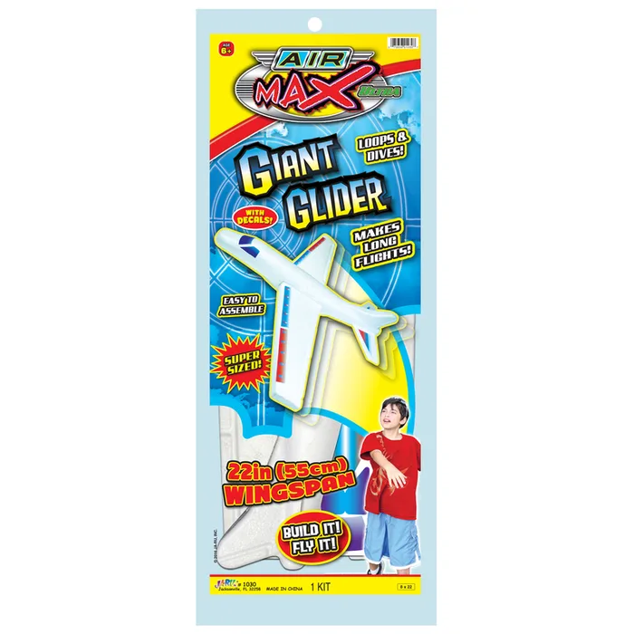 Ja-Ru Air Max Giant Glider Airplane Multicolored (Pack of 12)